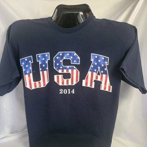 USA 2014 Vintage Blue T-shirt (Size L)
